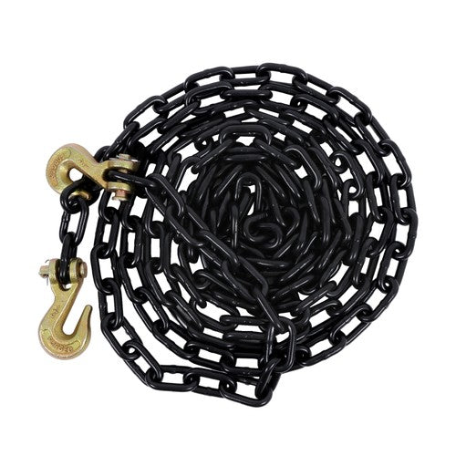 Solid Spare 1/4 Inch x 14Ft G80 Transport Bundle Chain Steel Black 3300lbs Safe Working Load