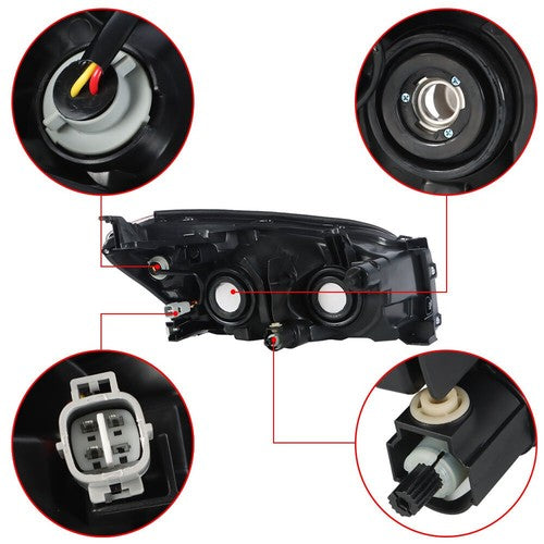 Solid Spare Headlight Fit For Toyota Rav4 Sport 2009 2010 2011 2012 L+R Side Replacement Set