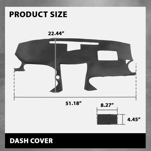 Solid Spare TPE Dashboard Dash Cover Cap Overlay Black Fit For 2006-2013 Lexus IS250 IS350