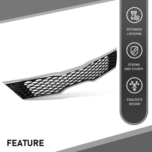 Solid Spare Fit For 2016-2018 Kia Optima SX SXL Front Bumper Upper Grille Black & Chrome