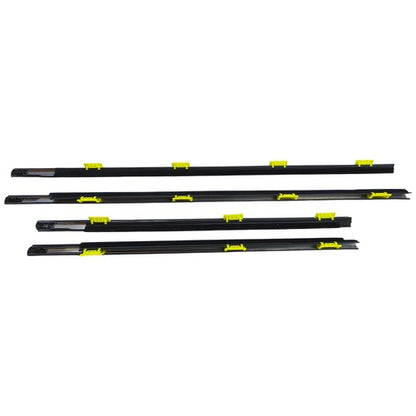 For Honda CR-V 2005 EX CRV Window Weatherstrip 4PC Sweep Molded Trim Outer Black