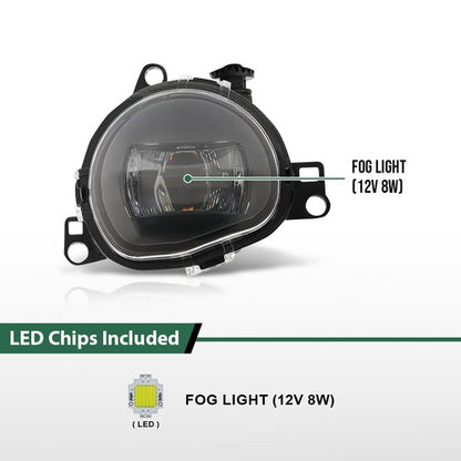 Solid Spare Fit For 2020-2024 Volvo C40 S90 V90 XC XC40 Fog Lights Driving Lamps Left+Right