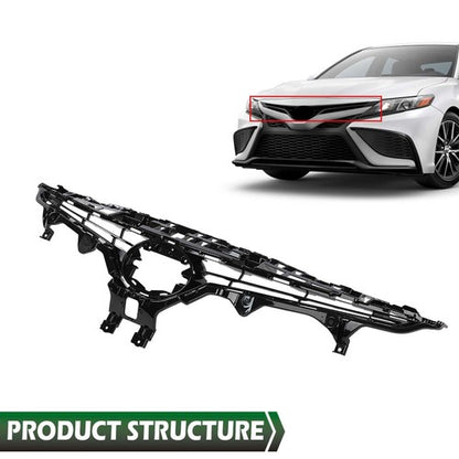 Solid Spare Fit For 2018 2019 2020 Toyota Camry SE XSE Front Bumper Upper Grille Grill Black