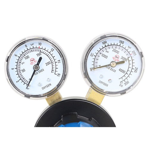 Solid Spare Oxygen CGA-540 Acetylene CGA-510 Regulators 2 PC Dual Welding Gas Gauges