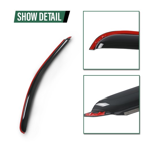 Solid Spare Fit For 07-13 Chevy Silverado GMC Sierra Crew Cab Window Visors Rain Guards