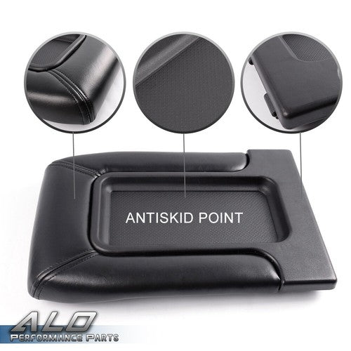Solid Spare Center Console Lid Armrest Fit For 1999-2007 Avalanche Silverado Sierra Black