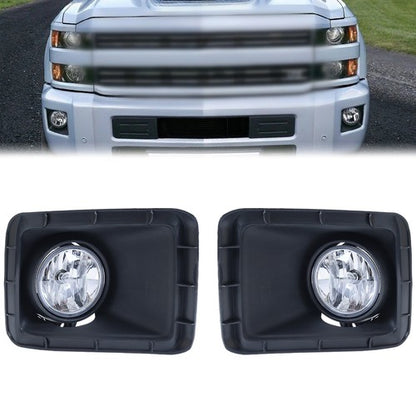 For 2015-2018 Silverado 2500HD 3500 22978632 22978631 Pair Fog Lamp Bezel