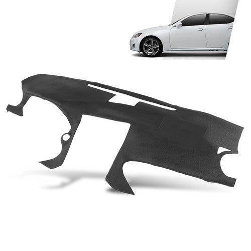 Solid Spare TPE Dashboard Dash Cover Cap Overlay Black Fit For 2006-2013 Lexus IS250 IS350
