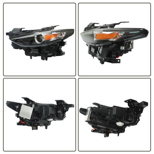 Solid Spare w/o AFS Headlight Assembly For Mazda 3 2019-2021 Headlamps Left/Driver Side LED