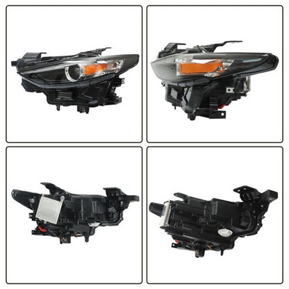 Solid Spare w/o AFS Headlight Assembly For Mazda 3 2019-2021 Headlamps Left/Driver Side LED