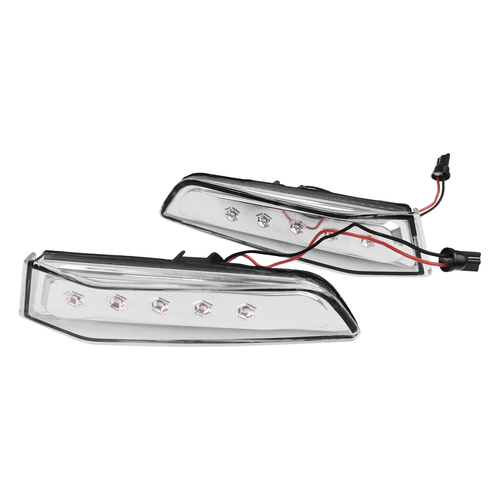 White LED Bumper Side Marker Lights Lamps Clear For 2003-2007 Infiniti G35 Coupe