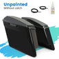 Solid Spare 5" Stretched Extended Hard Saddle bags For Harley Touring 14-24 Road King Glide