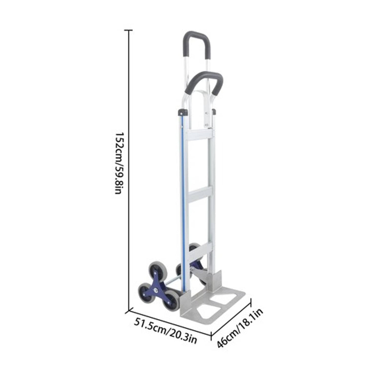 Solid Spare Heavy Duty Stair Climbing Hand Truck 550 LB Capacity 2 in 1 & Handles