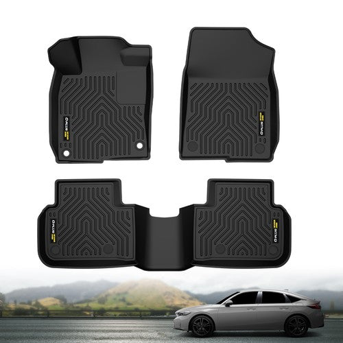 Solid Spare All Weather TPE Floor Mats Liners Fit For 22-24 Honda Civic/23-24 Acura Integra