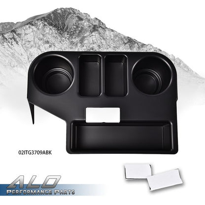 Solid Spare Fit For 1994-1997 Dodge Ram 1500/2500/3500 Front Center Console Cup Holder Black