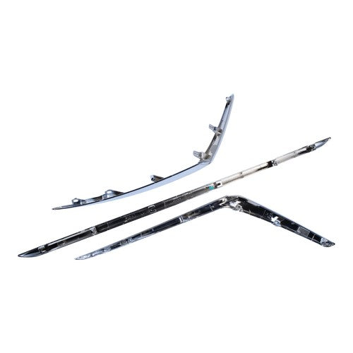 Left Right Lower Front Bumper Chrome Molding Fit For 2021-2024 Nissan Kicks S SV