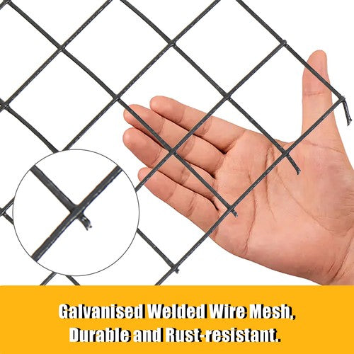 Solid Spare Welded Wire Fence Vinyl Coated Chicken Rabbit Mesh 1"x1" 16 Gauge 24"x50'