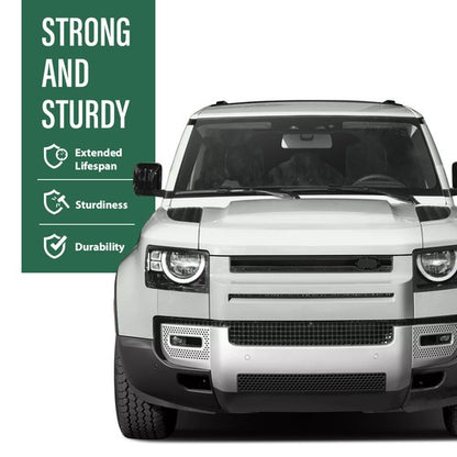 Solid Spare Front Bumper Grille Badge Strip Trim Fit For 2020-24 Land Rover Defender 110 130