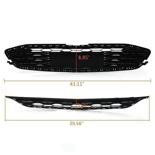 Solid Spare Front Bumper Upper&Lower Grille ABS Plastic Grill For Chevrolet Malibu 2016-2018