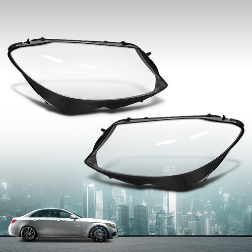 Solid Spare Fit For 2015-2017 Mercedes Benz W205 C180 C200 C260L Headlight Replacement Lens