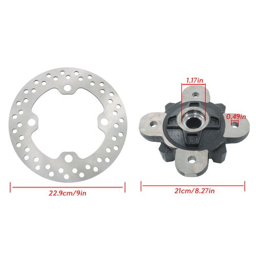 Solid Spare Front Wheel Hub Bearing Studs Brake Rotor For Polaris Ranger 570 900 1000 13-19