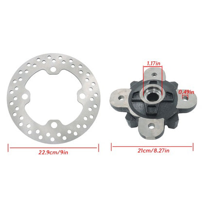 Solid Spare Front Wheel Hub Bearing Studs Brake Rotor For Polaris Ranger 570 900 1000 13-19