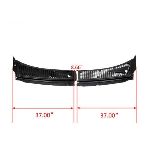 Solid Spare For Ford 99-07 F250 F350 Windshield Wiper Vent Cowl Screen Cover Grille Panel