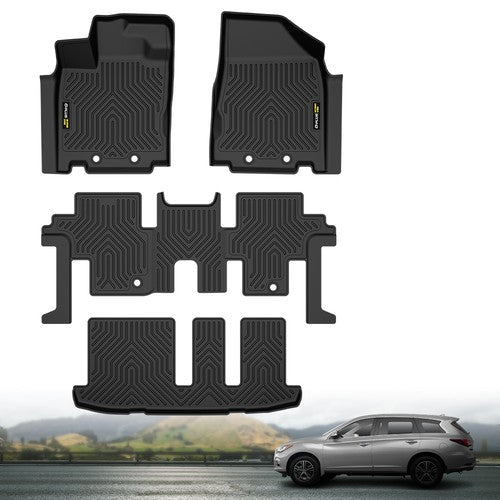 Solid Spare 3D TPE Floor Mats Cargo Liners Fit For 14-20 Nissan Pathfinder Infiniti QX60