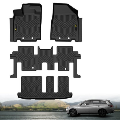Solid Spare 3D TPE Floor Mats Cargo Liners Fit For 14-20 Nissan Pathfinder Infiniti QX60