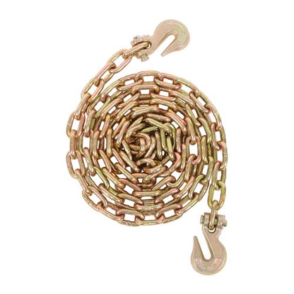 Solid Spare Gold Transportation Bundle Chain Steel 4700lbs G70 5/16in×10ft with Clevis Hooks