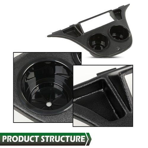 Solid Spare Fit For Yamaha Drive Dash Mounted Cup Holder Radio Adapter Black