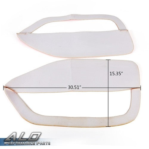 Solid Spare Fit For 05-09 Ford Mustang Red Door Panel Insert Cards Synthetic Leather Cover
