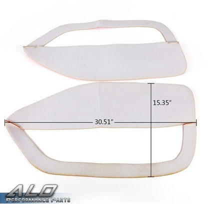 Solid Spare Fit For 05-09 Ford Mustang Red Door Panel Insert Cards Synthetic Leather Cover