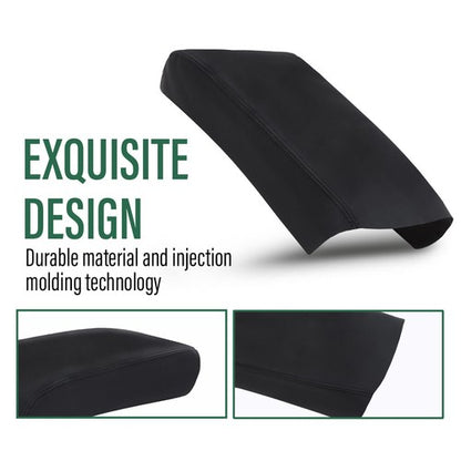 Solid Spare Fit For 2011-2018 Ford Explorer Leather Console Lid Armrest Cover Black Stitch