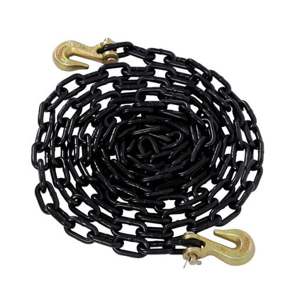 Solid Spare 1/4 Inch x 14Ft G80 Transport Bundle Chain Steel Black 3300lbs Safe Working Load