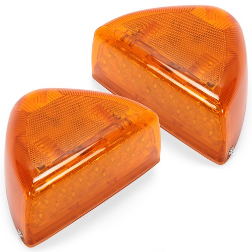 Solid Spare Pair 31 LED For Peterbilt 379 359 Turn Signal Light -Amber LED/Amber Lens RH LH