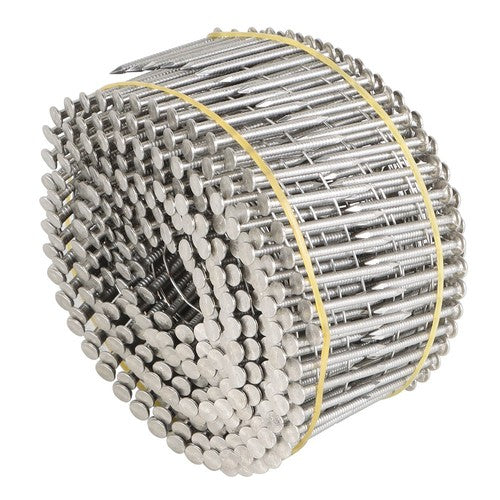 Solid Spare 15 Degree Wire Coil 1-1/4 ×.09 Ring Shank Stainless Steel Siding Nails 1200Pcs