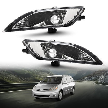 Solid Spare Fit For 2006-2010 Toyota Sienna Front Bumper Fog Lights Driving Lamps w/ Bulbs