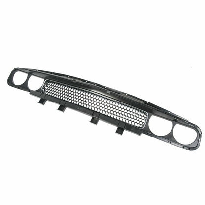 Solid Spare For 2008-2014 Dodge Challenger Front Bumper Grille Black w/ Chrome Trim Molding