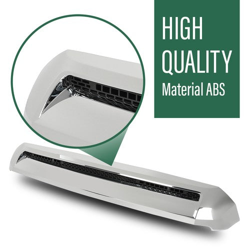 Solid Spare Fit For Toyota Tundra 14-21 Front Upper Hood Bulge Molding Grille Trim Chrome