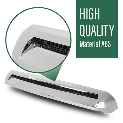 Solid Spare Fit For Toyota Tundra 14-21 Front Upper Hood Bulge Molding Grille Trim Chrome
