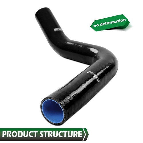 Solid Spare Fit For 99-2006 Chevy Silverado Upper Lower Radiator Coolant Hose Silicone Black