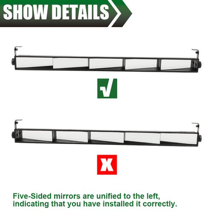 Solid Spare New Fit For EZGO Club Car Yamaha Golf Carts 5-Panel Wink Rear View Mirror 4pcs