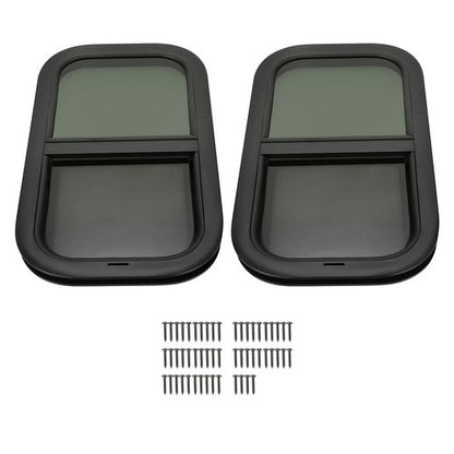 Solid Spare 2 Pack 12 x 22 x1-1/2" Wall Vertical Sliding RV Window Cargo Trailer W/Trim Kit