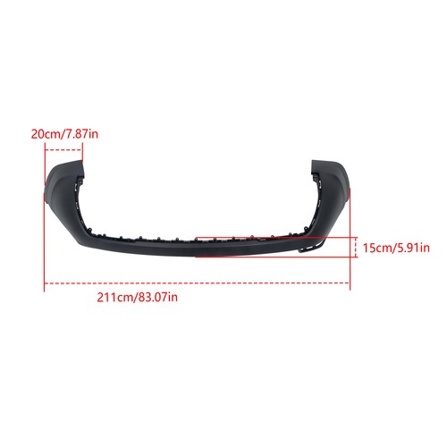 Solid Spare Rear Bumper Upper Cover Replacement W/o Park Assist For Jeep Cherokee 2019-2023