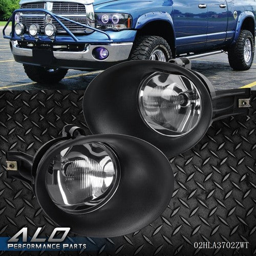 Solid Spare Amber/Chrome Headlights+Fog Lights Fit For 2002-2005 Dodge Ram 1500 2500 3500