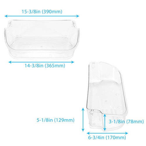 Solid Spare Clear Refrigerator Top Upper Door Bin Replacement For Frigidaire 240356402