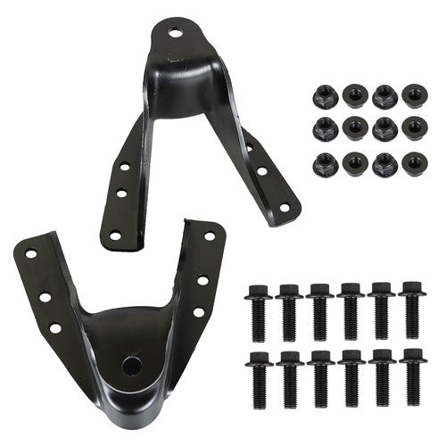 Solid Spare 2Pcs Rear Leaf Spring Forward Shackle Bracket Hanger For 83-97 Ford F-250 F-350