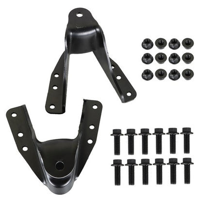 Solid Spare 2Pcs Rear Leaf Spring Forward Shackle Bracket Hanger For 83-97 Ford F-250 F-350