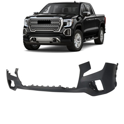 Solid Spare Front Upper Bumper Cover Plastic Replacement Fit For GMC Sierra 1500 2019-2022